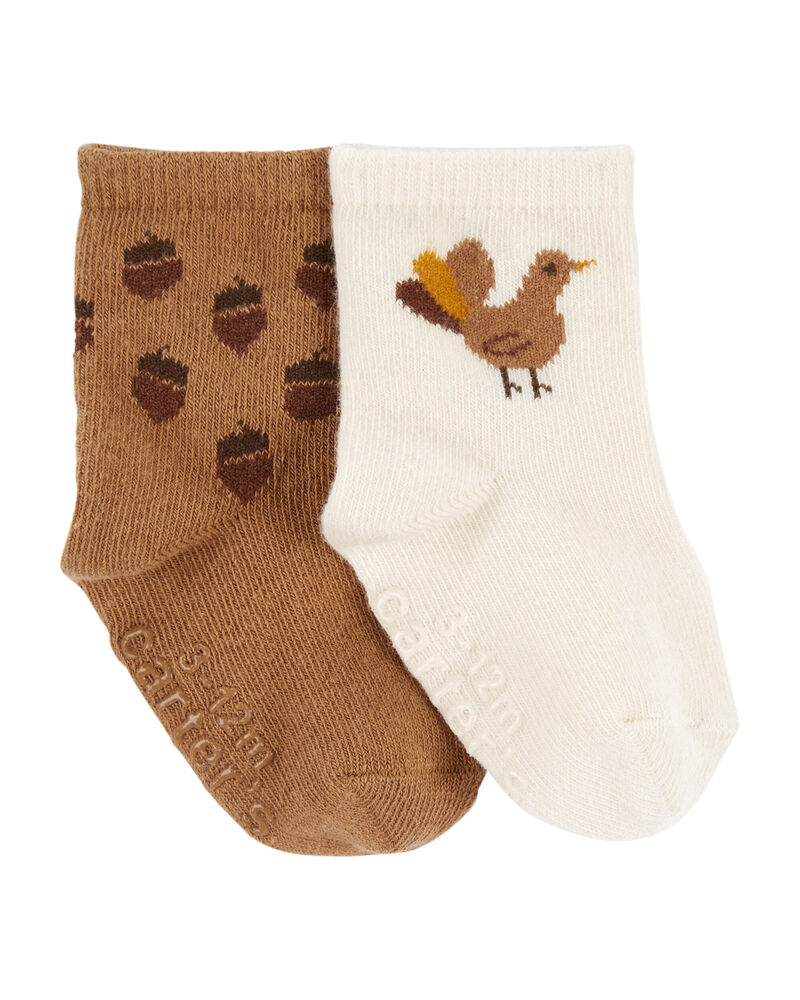 Baby 2-Pack Thanksgiving Socks, image 1 of 2 slides