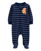 Baby Dinosaur 2-Way Zip Cotton Sleep & Play Pajamas, image 1 of 4 slides