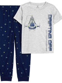 Navy - Kid 2-Piece Space Loose Fit Pajamas