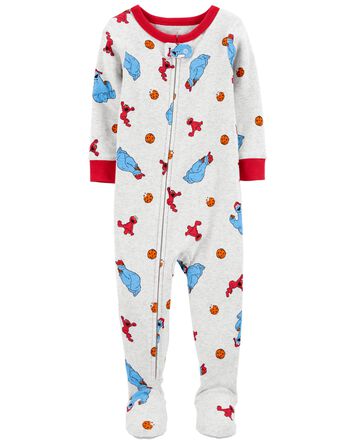 Baby 1-Piece Sesame Street 100% Snug Fit Cotton Footie Pajamas, 