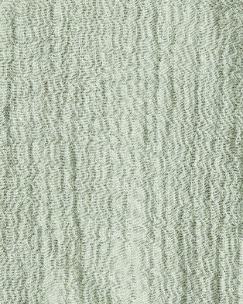 Baby Organic Cotton Gauze Shortalls, image 2 of 3 slides