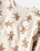 Kid Gingerbread Man Holiday Pullover Made with Organic Cotton, image 2 of 5 slides