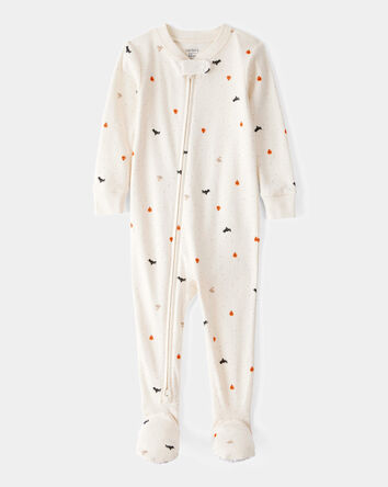 Baby 1-Piece Halloween 100% Snug Fit Cotton Footie Pajamas - Ivory, 