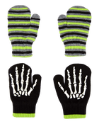 Toddler 2-Pack Skeleton Gripper Mittens, image 1 of 3 slides