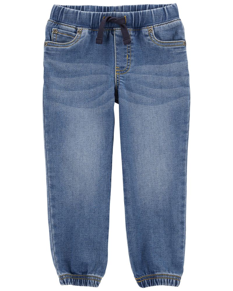 Baby Pull-On Knit Denim Pants, image 1 of 4 slides