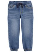Baby Pull-On Knit Denim Pants, image 1 of 4 slides