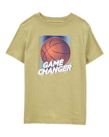 Kid Game Changer Short-Sleeve Basketball Graphic Tee - Gold, 