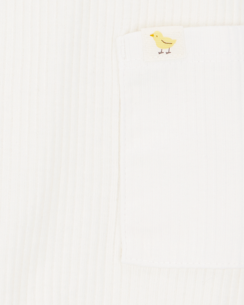 Baby 2-Piece Jumpsuit & Sock Set - Ivory, image 4 of 5 slides