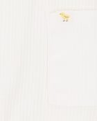 Baby 2-Piece Jumpsuit & Sock Set - Ivory, image 4 of 5 slides