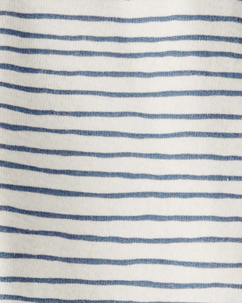 Baby Organic Cotton Sleep & Play Pajamas in Stripes, image 3 of 4 slides