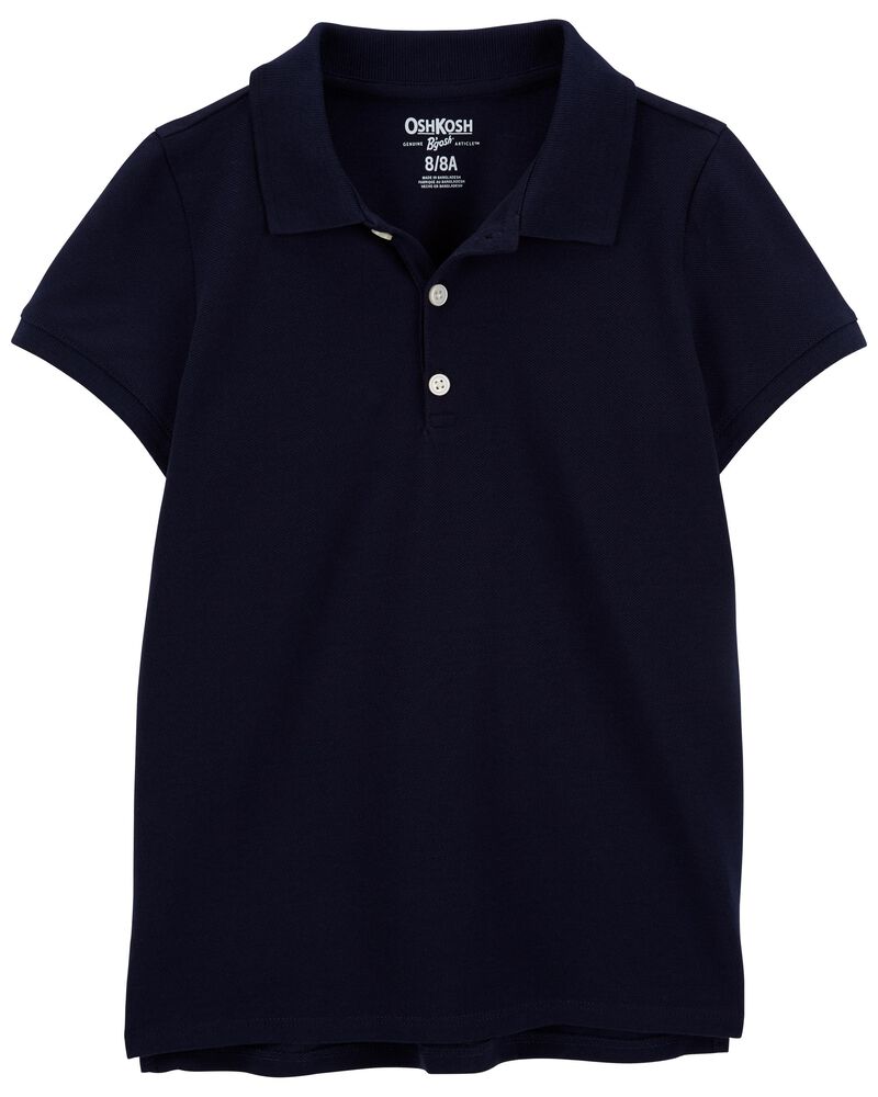 Kid Deep Navy Piqué Polo Shirt, image 1 of 2 slides