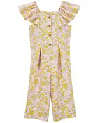 Toddler Floral Jumpsuit Made With LENZING™ ECOVERO™ , image 1 of 3 slides