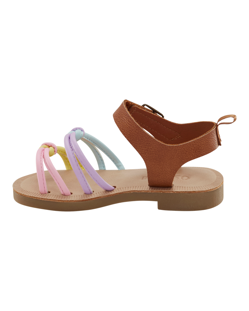 Toddler Strappy Pastel Sandals, image 6 of 7 slides