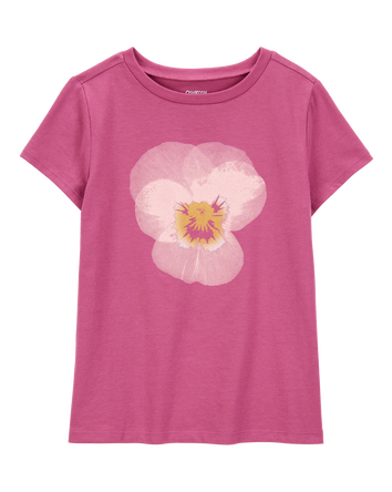 Kid Tropical Flower Short-Sleeve Graphic Tee - Pink, 