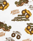 Kid 4-Piece Monster Truck 100% Snug Fit Cotton Pajamas, image 3 of 4 slides