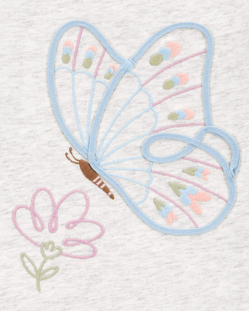 Kid 2-Piece Butterfly Peplum Top & Leggings Set, image 3 of 8 slides