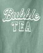 Girls Bubble Tea Long-Sleeve Graphic Tee - Green, image 2 of 3 slides