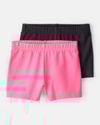 Toddler Girl 2-Pack Tumbling Shorts - Pink/Black, image 1 of 6 slides