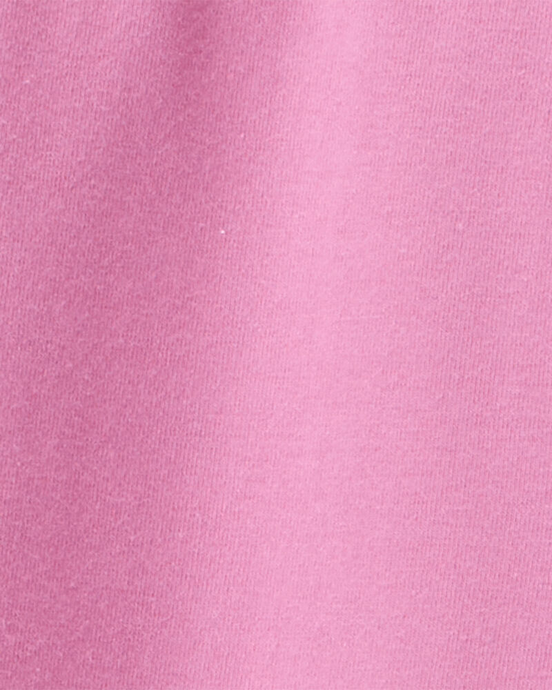 Kid Solid Cotton Flare Stretch Leggings - Pink, image 3 of 4 slides