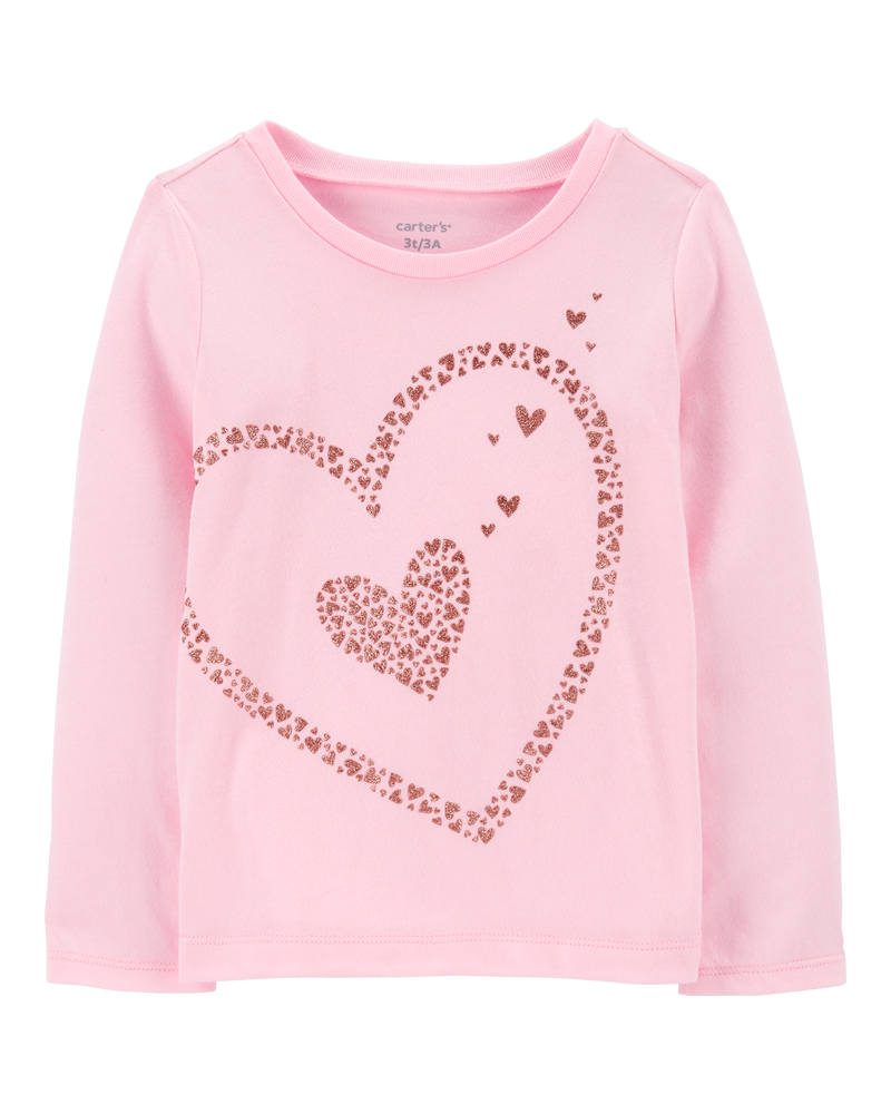 Toddler Heart Long-Sleeve Graphic Tee, image 1 of 3 slides
