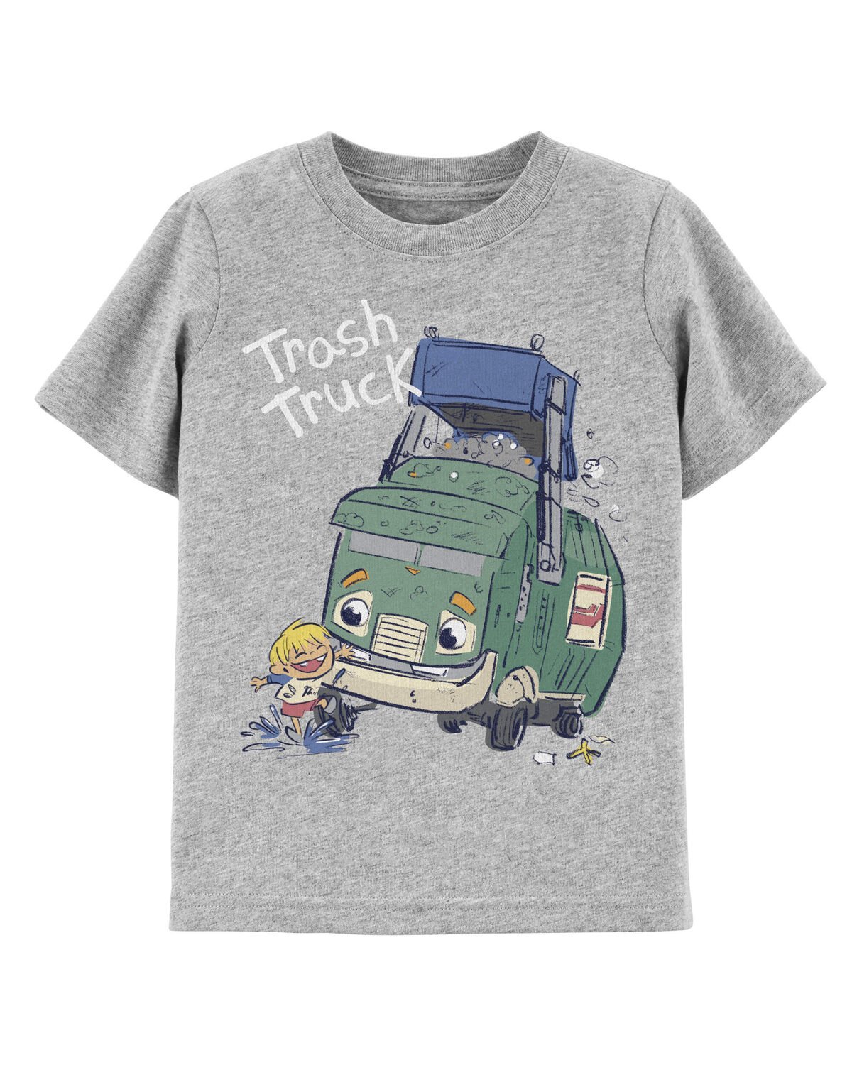 Grey Toddler Trash Truck Tee