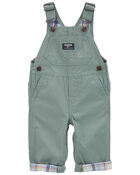 Baby Plaid Lightweight Canvas Overalls, image 1 of 4 slides
