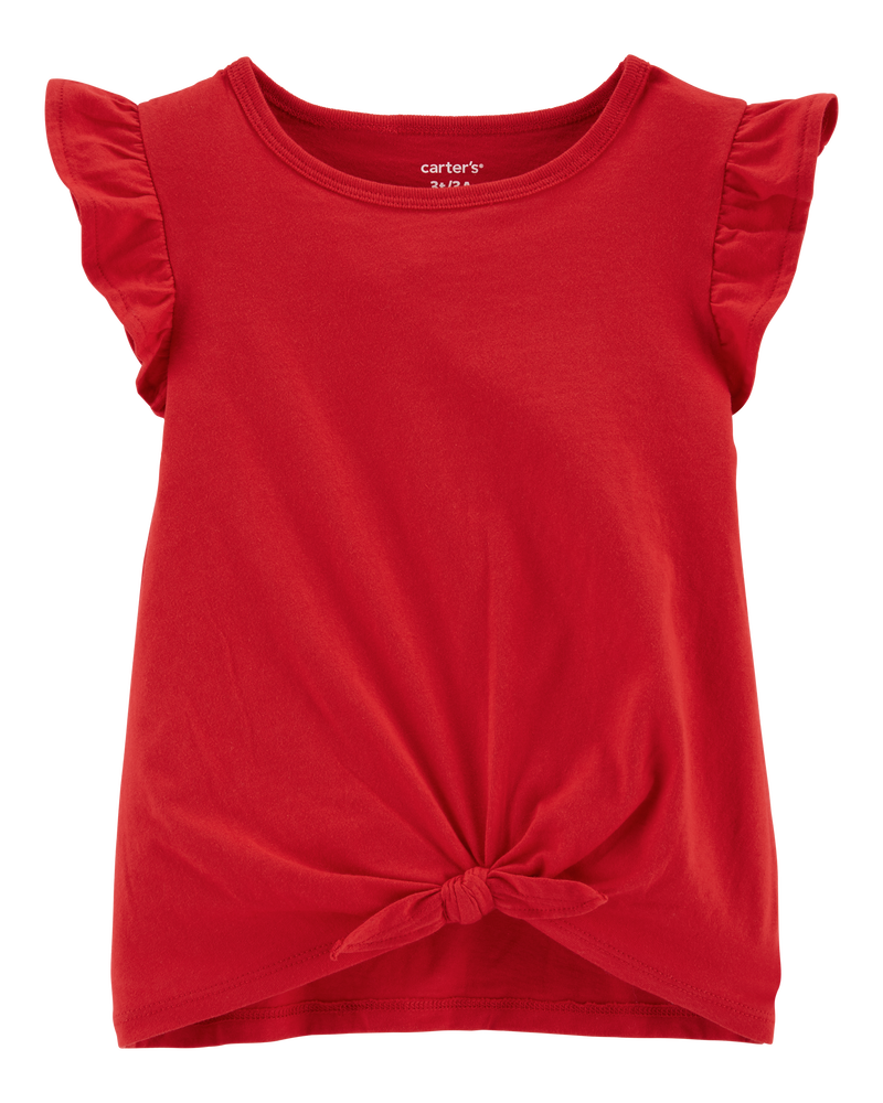 Toddler Tie-Front Jersey Tee, image 1 of 3 slides