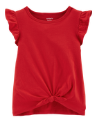 Toddler Tie-Front Jersey Tee, image 1 of 3 slides