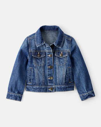 Toddler Basic Denim Jacket - Dark Wash, 