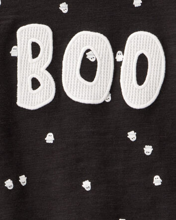 Baby 2-Piece Ghost Print Halloween Outfit Set - Black, 