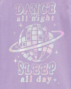 Kid 4-Piece Dance All Night 100% Snug Fit Cotton Pajamas, image 2 of 3 slides