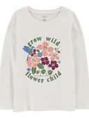 White - Kid Flower Child Graphic Tee