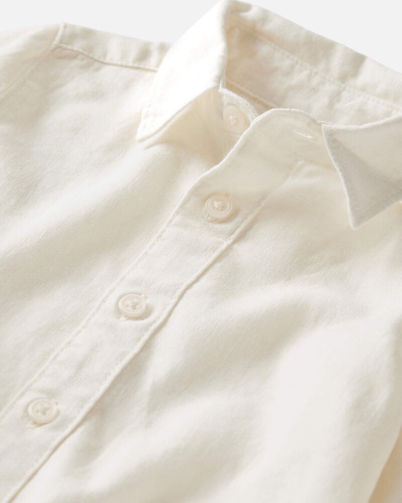 Baby Linen Button-Front Shirt, image 2 of 3 slides