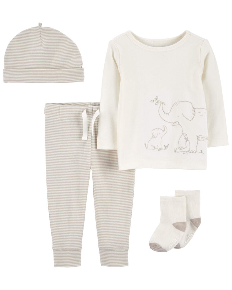Baby 4-Piece Elephant Outfit Set, image 1 of 2 slides