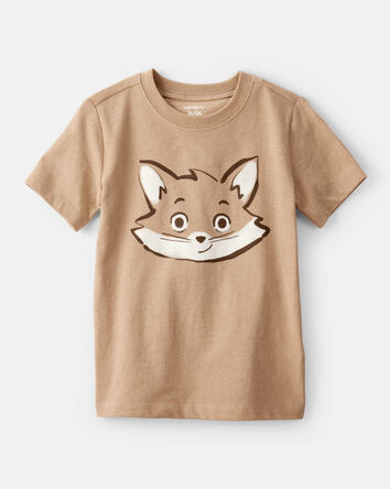 Toddler Boy Fox Short-Sleeve Graphic Tee - Brown, 