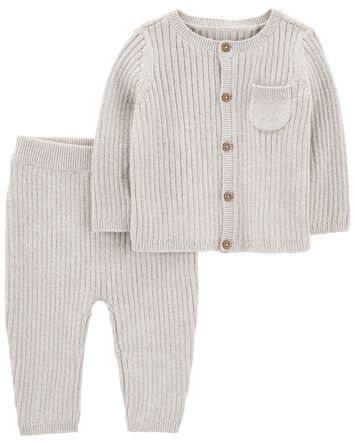 Baby 2-Piece Cardigan Sweater & Pant Set, 