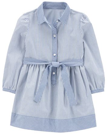 Toddler Striped Shirt Dress, 