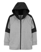 Kid Colorblock Active Mesh Knit Jacket - Grey, image 1 of 3 slides