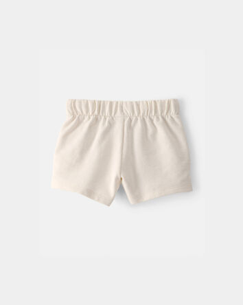 Baby Girl French Terry Shorts - Cream, 
