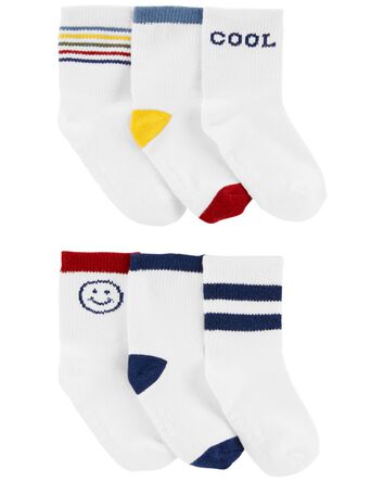 Toddler 6-Pack Crew Socks, 