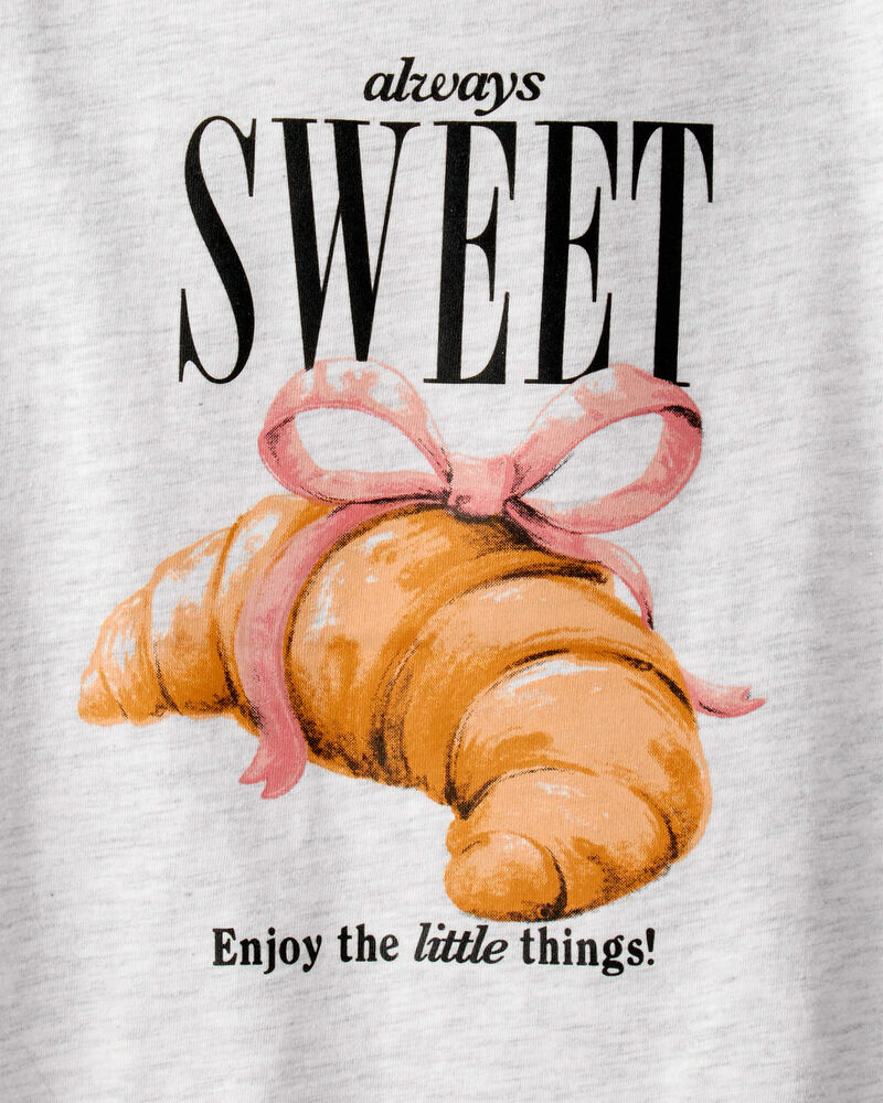 Girls Always Sweet Short-Sleeve Graphic Tee - Grey, image 2 of 3 slides