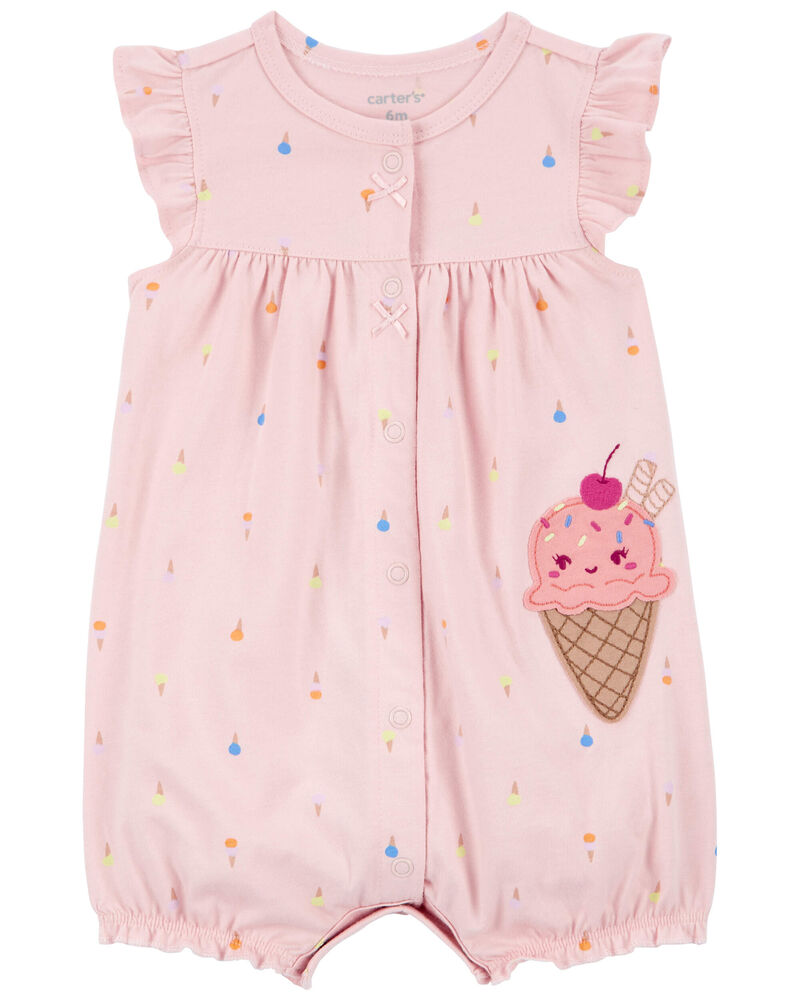 Baby Ice Cream Snap-Up Romper, image 1 of 3 slides