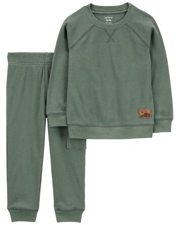 Toddler 2-Piece Thermal Tee & Cargo Pant Set, 