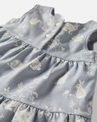 Baby Organic Cotton Bunny-Print Dress, image 4 of 6 slides