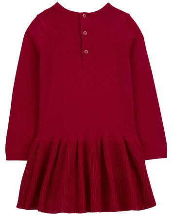 Toddler Cable Knit Sweater Dress, 