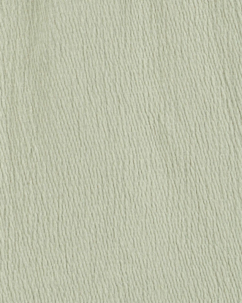 Baby Gauze Long-Sleeve Top - Green, image 2 of 3 slides
