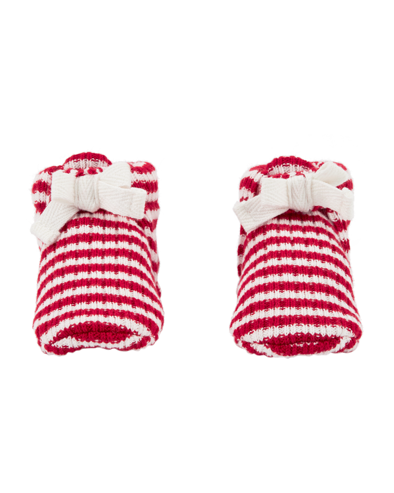 Baby Striped Crochet Booties, image 1 of 2 slides