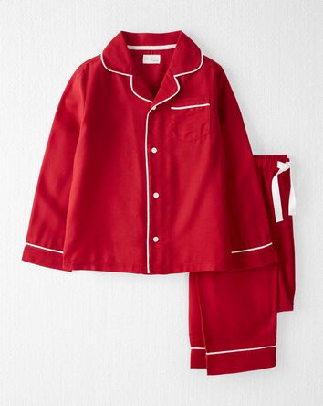 Kid Recycled Button-Front Pajamas Set, 