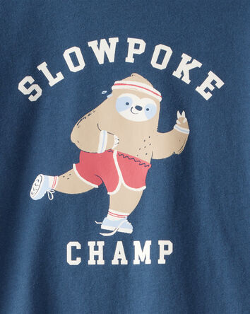 Toddler Boy "Slowpoke Champ" Short-Sleeve Graphic Tee - Blue, 