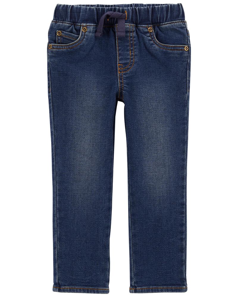 Toddler Pull-On Knit Denim Pants, image 1 of 4 slides